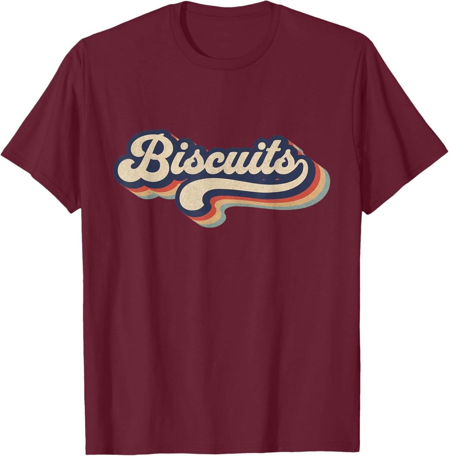 Retro Vintage Biscuits - Baking Lover Baker Biscuits Lover T-Shirt - T-Shirt | Maroon