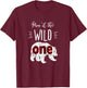 Mom of the Wild One Shirt Bear Lumberjack 1st Birthday T-Shirt - T-Shirt | Maroon