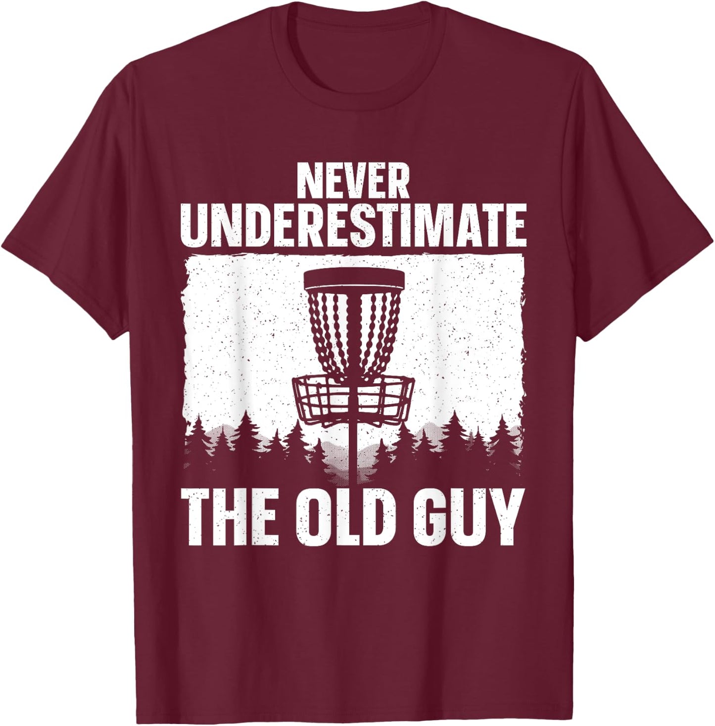 Disc Golf Art For Grandpa Men Dad Disc Golf Player Disc Golf T-Shirt - T-Shirt | Maroon
