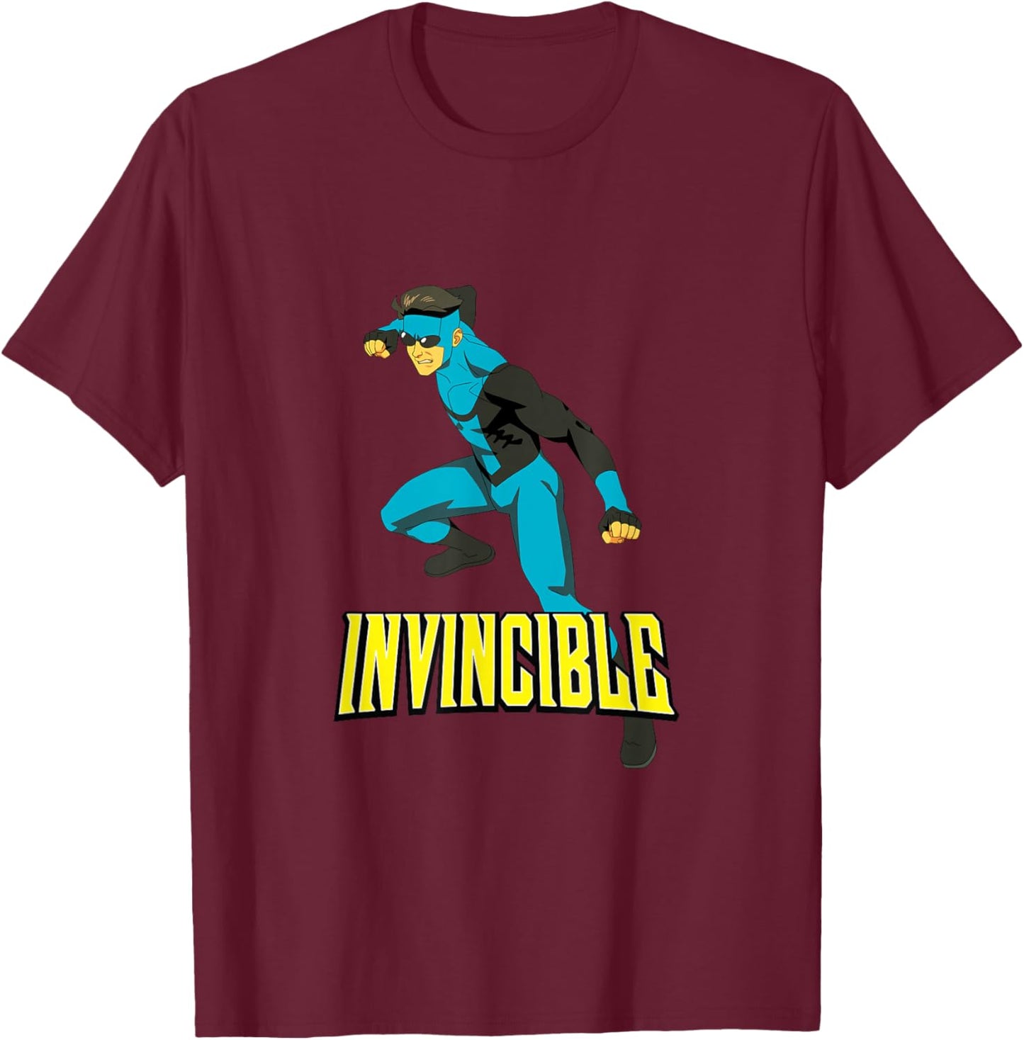Invincible Season 3 Blue Suit T-Shirt - T-Shirt | Maroon