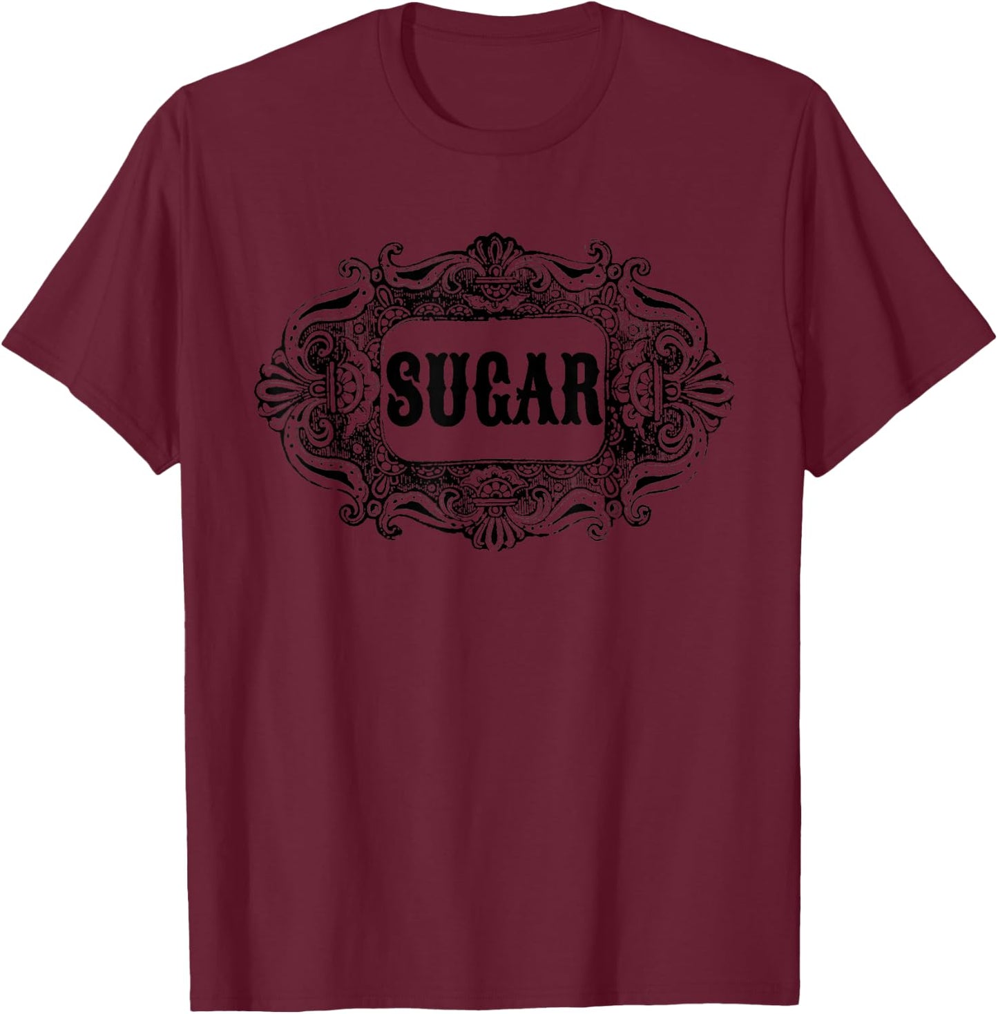 Cute Matching Retro Sugar Halloween Costume couples friends T-Shirt - T-Shirt | Maroon