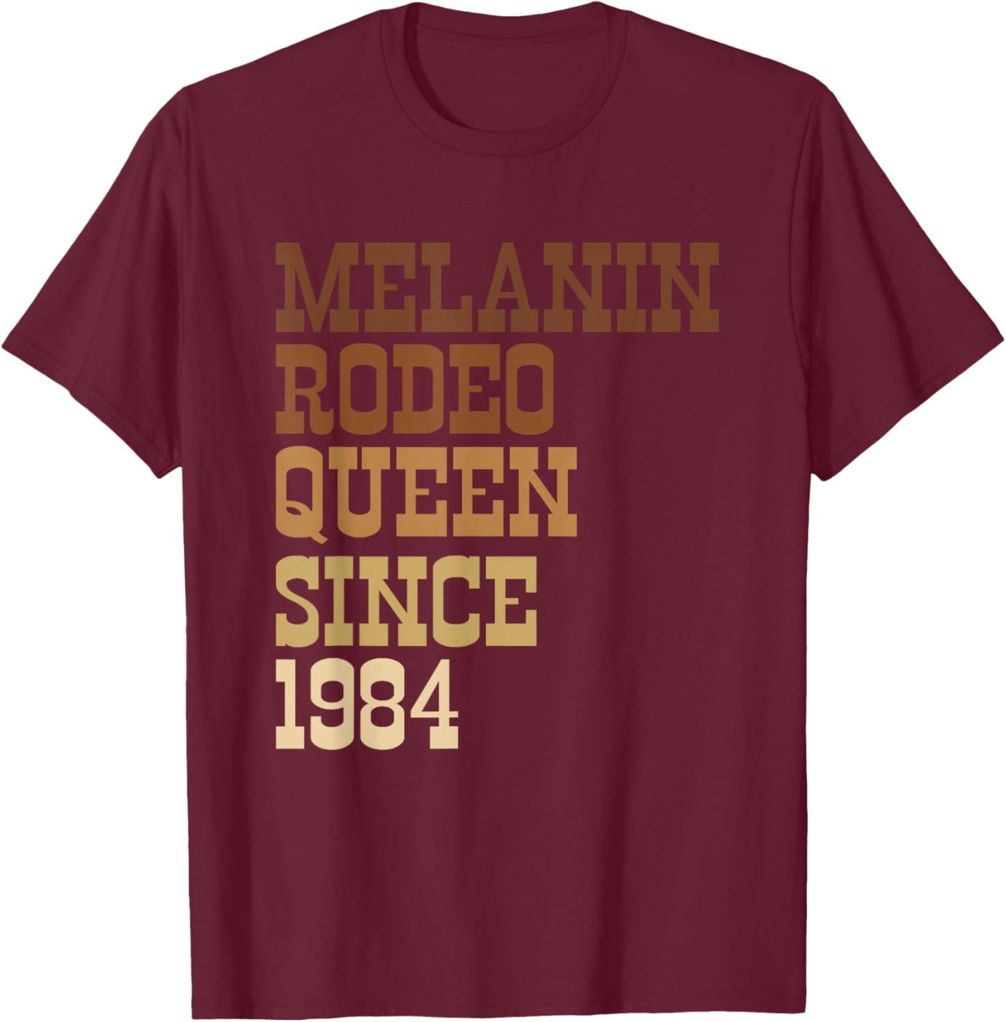 40th Birthday African Cowgirl Melanin Rodeo Queen Since 1984 T-Shirt - T-Shirt | Maroon