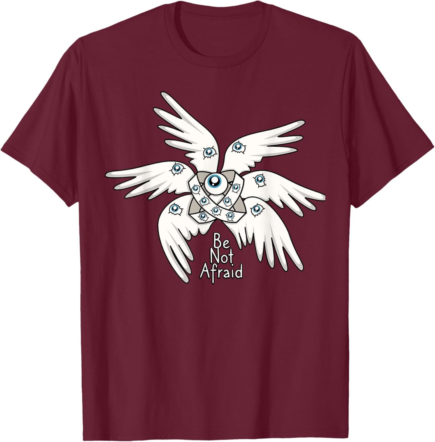 Biblical Angel, Be Not Afraid, Funny Bible Christian T-Shirt - T-Shirt | Maroon