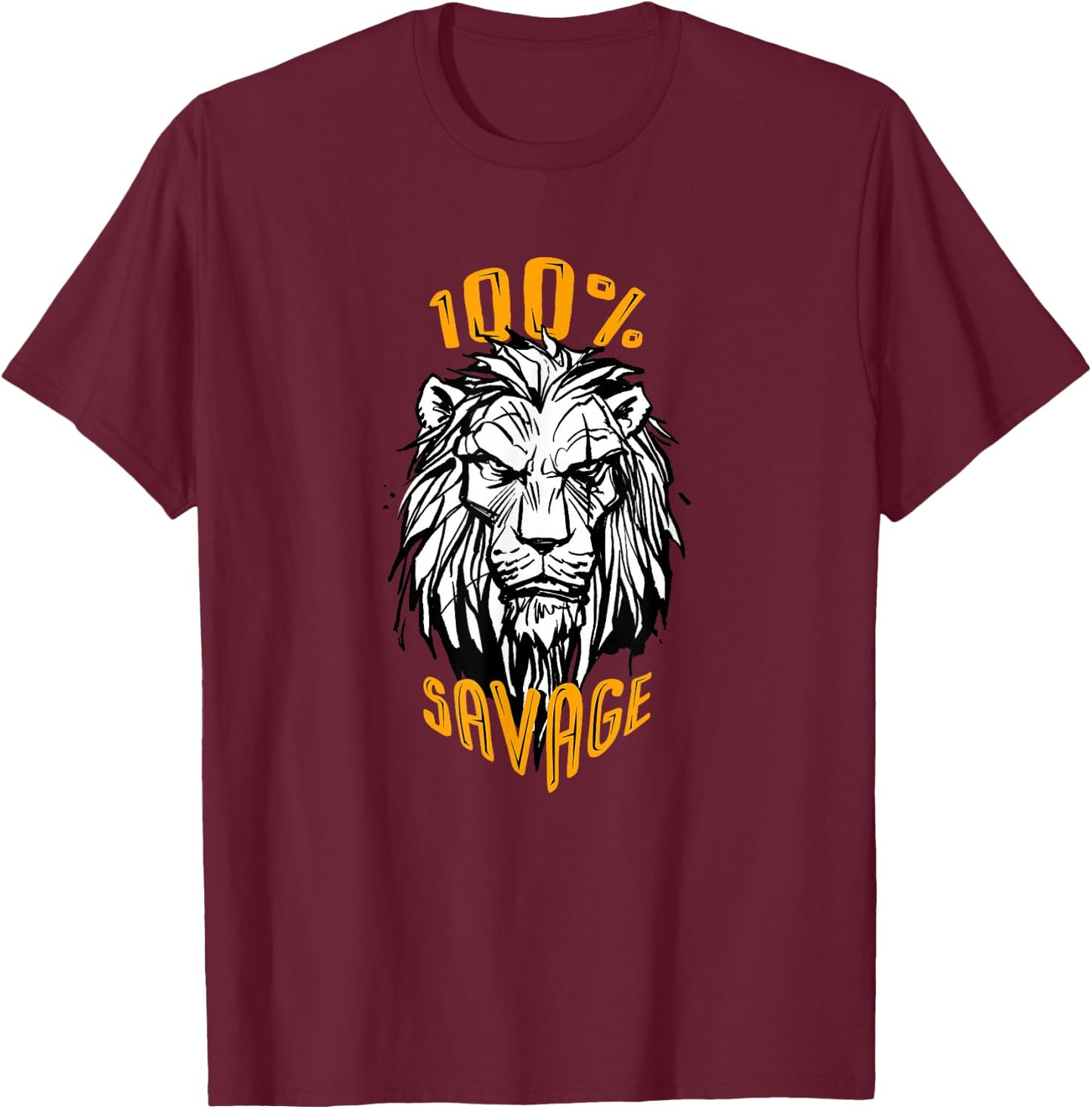 Disney The Lion King Scar 100% Savage Live Action T-Shirt - T-Shirt | Maroon