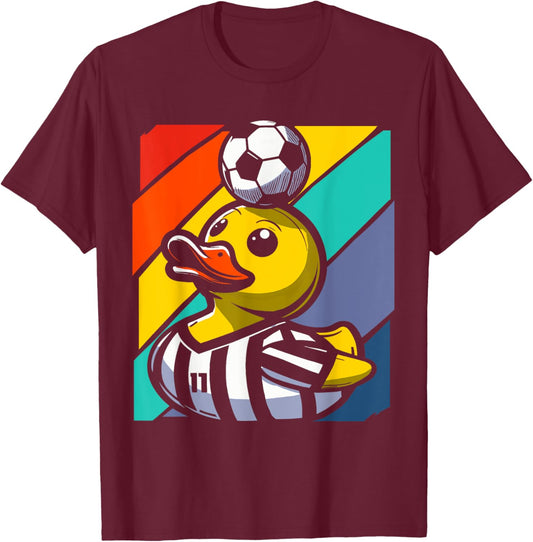 Soccer Rubber Duck T-Shirt - T-Shirt | Maroon