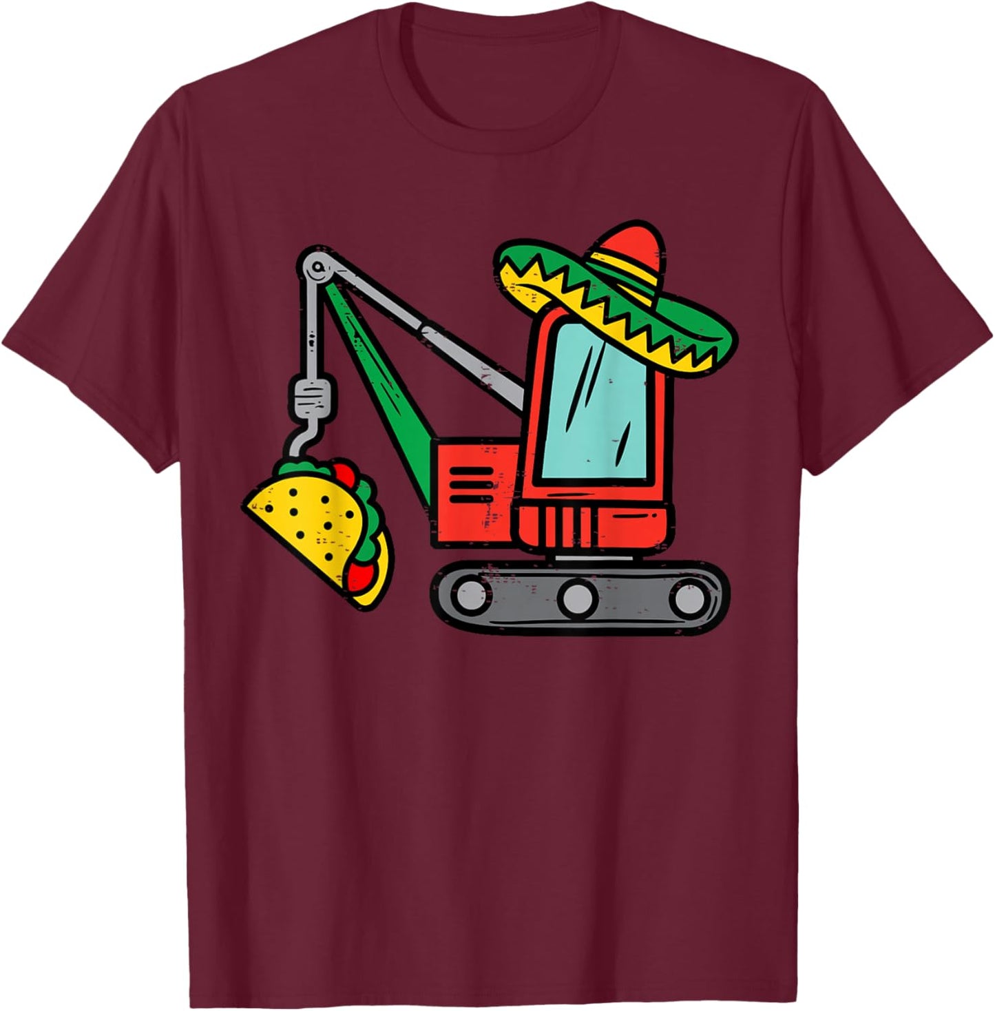 Mexican Crane Tacos Boys Cinco De Mayo Fiesta Kids Toddler T-Shirt - T-Shirt | Maroon