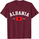 Albania Est. 1912 Albanian Flag Independence Day T-Shirt - T-Shirt | Maroon