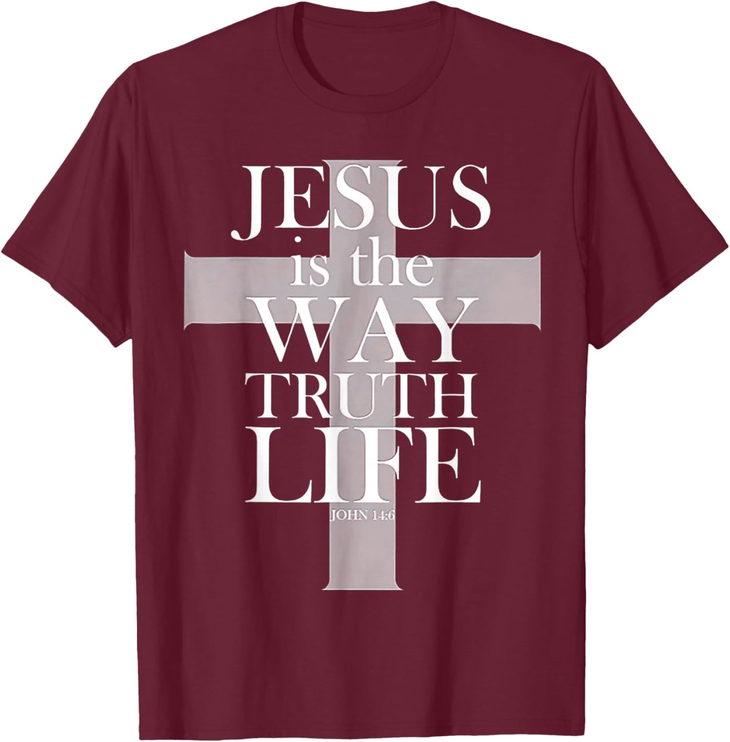 Jesus ist der Weg, Wahrheit, Leben T-Shirt - T-Shirt | Maroon