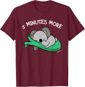 5 Minutes more Koala Bear Gift Australia Koalas T-Shirt - T-Shirt | Maroon