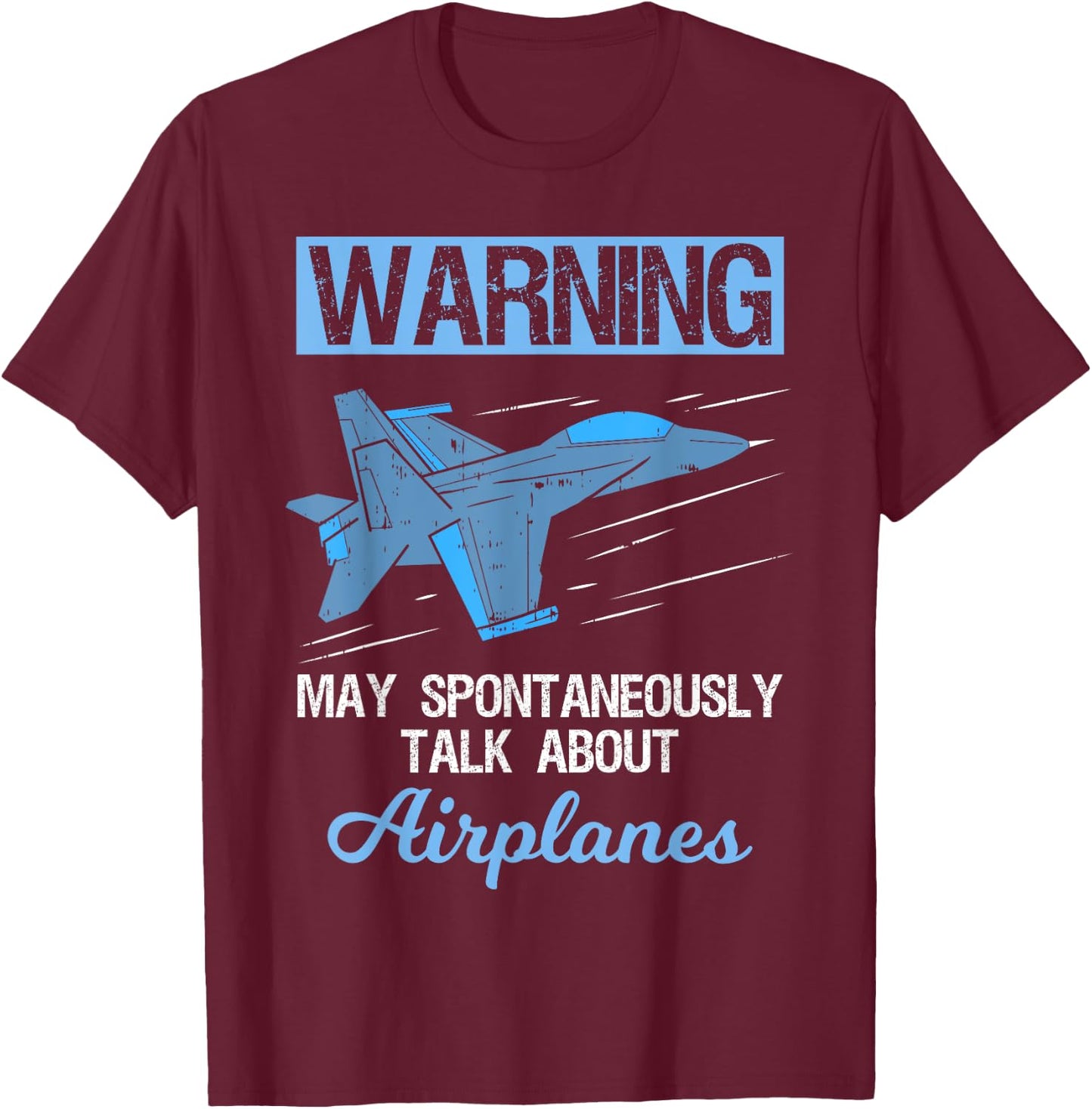 Funny Pilot Aviation Jet Fighter Aeroplane Plane T-Shirt - T-Shirt | Maroon