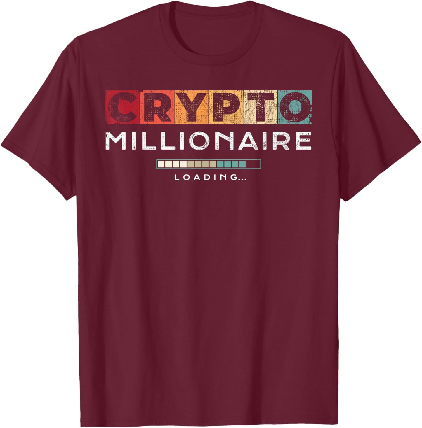 Crypto Millionaire Shirt | Vintage Bitcoin Crypto T-Shirt - T-Shirt | Maroon