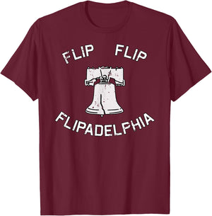 Flip Flip Flipadelphia Election 2020 Black Cotton , Men's Small, Short Sleeve, , Classic Fit, Halloween, Thanksgiving, Birthday, Christmas T-Shirt - T-Shirt | Maroon