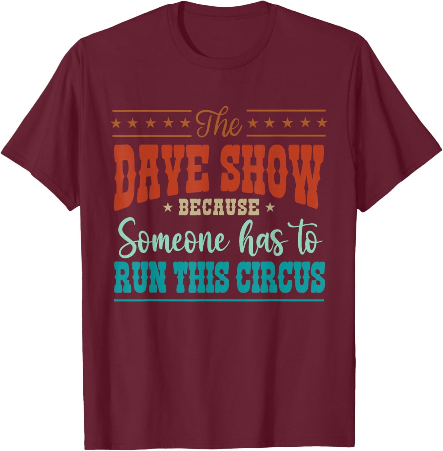 Retro Name Dave T-Shirt - T-Shirt | Maroon
