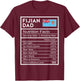 Fijian Dad Nutrition Facts National Pride Gift Dad T-Shirt - T-Shirt | Maroon