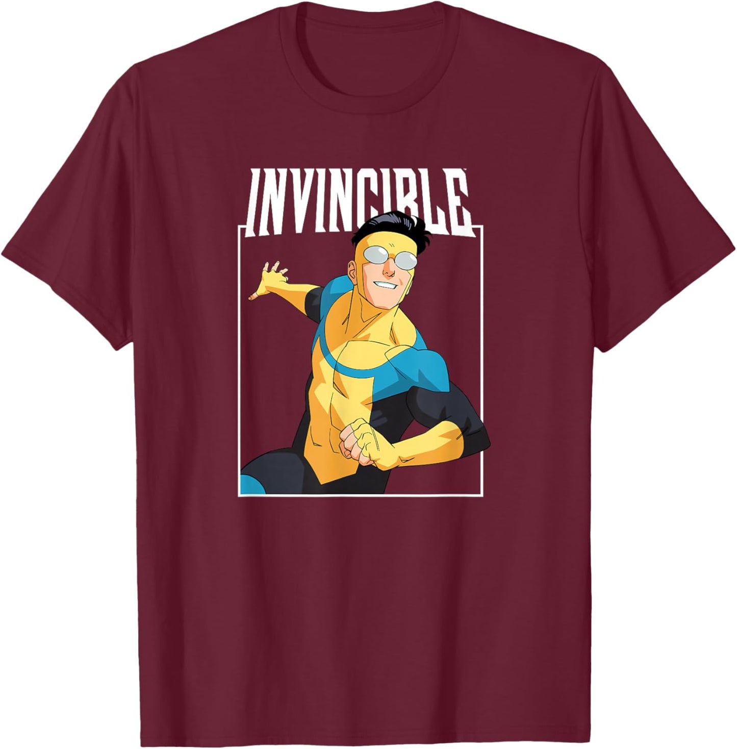 Invincible Character Logo T-Shirt - T-Shirt | Maroon