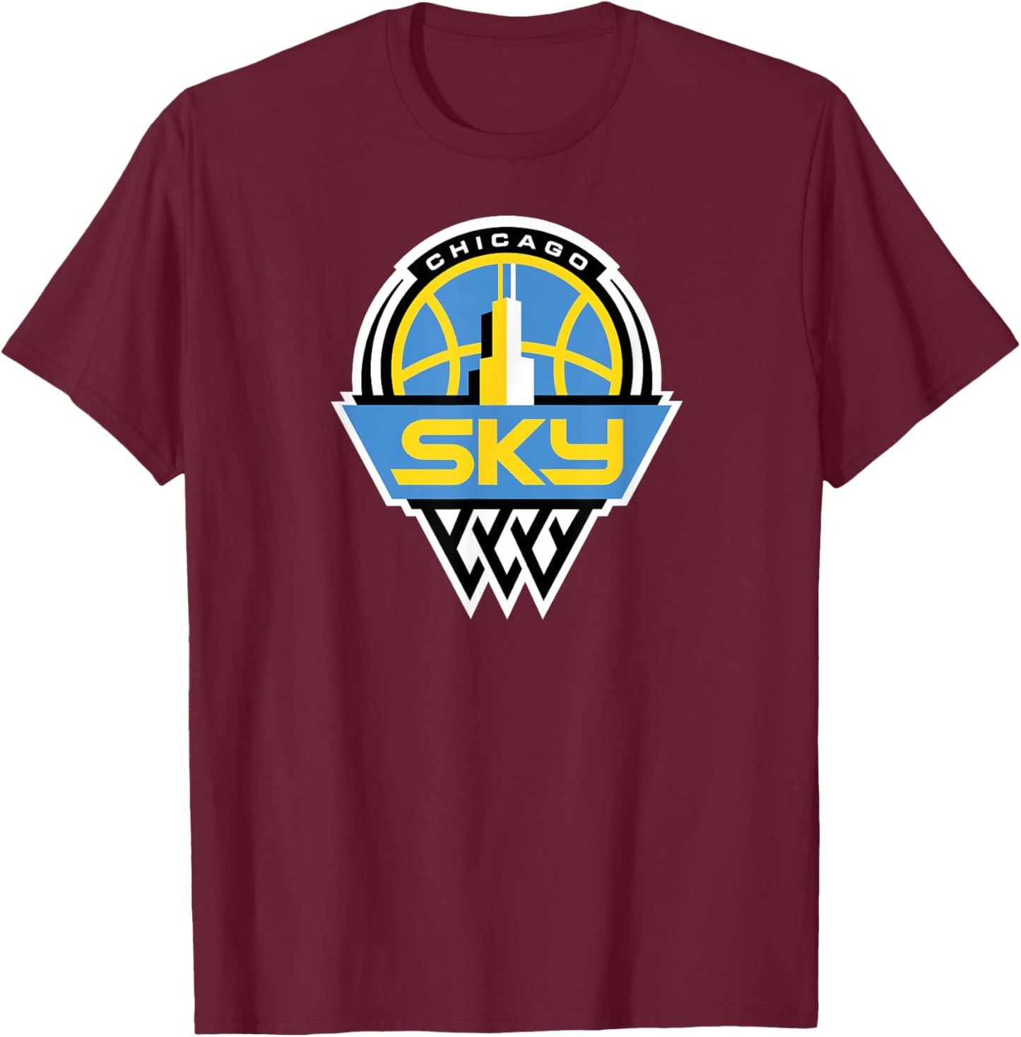 WNBA Chicago Sky Fan Base T-Shirt - T-Shirt | Maroon