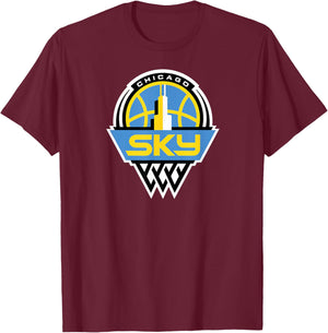 WNBA Chicago Sky Fan Base T-Shirt - T-Shirt | Maroon