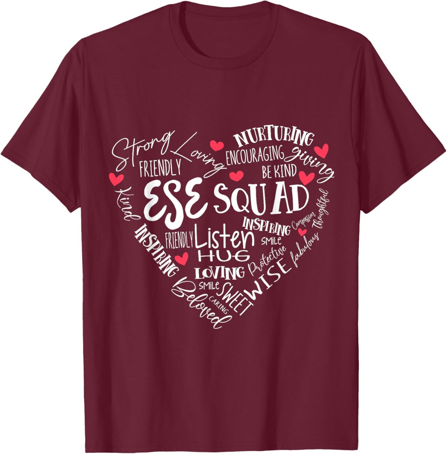 ESE Squad First Last Day Team Exceptional Student Education T-Shirt - T-Shirt | Maroon