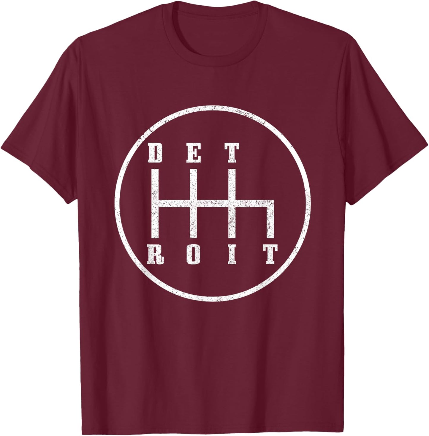 Detroit Michigan Motor City Pride Vintage T-Shirt - T-Shirt | Maroon