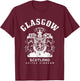 Glasgow Scotland UK Vintage Scottish T-Shirt - T-Shirt | Maroon
