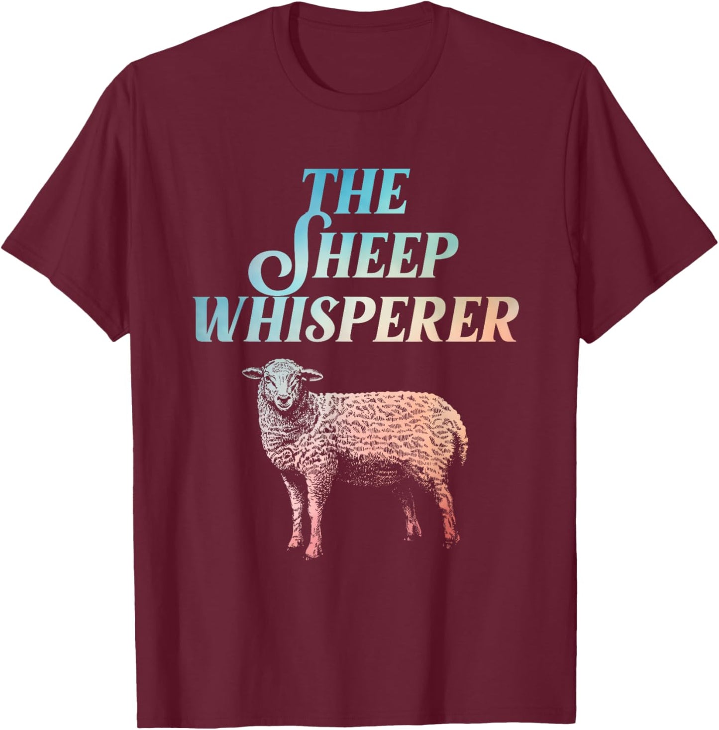 Funny Sheep Art Women Lamb Farmer Animal Sheep Lover T-Shirt - T-Shirt | Maroon