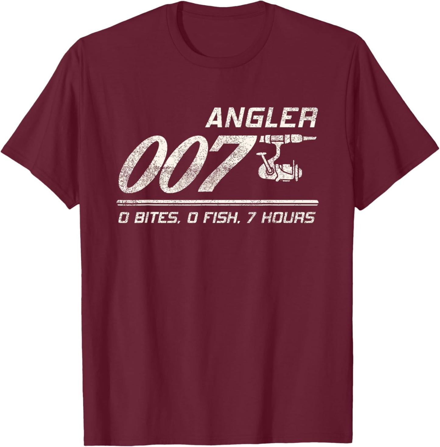 Fisherman Joke Dad Grandpa Angler 007 Funny Fishing Humor T-Shirt - T-Shirt | Maroon
