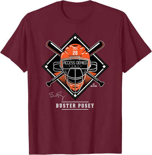 Access Denied Buster Posey T-Shirt - T-Shirt | Maroon