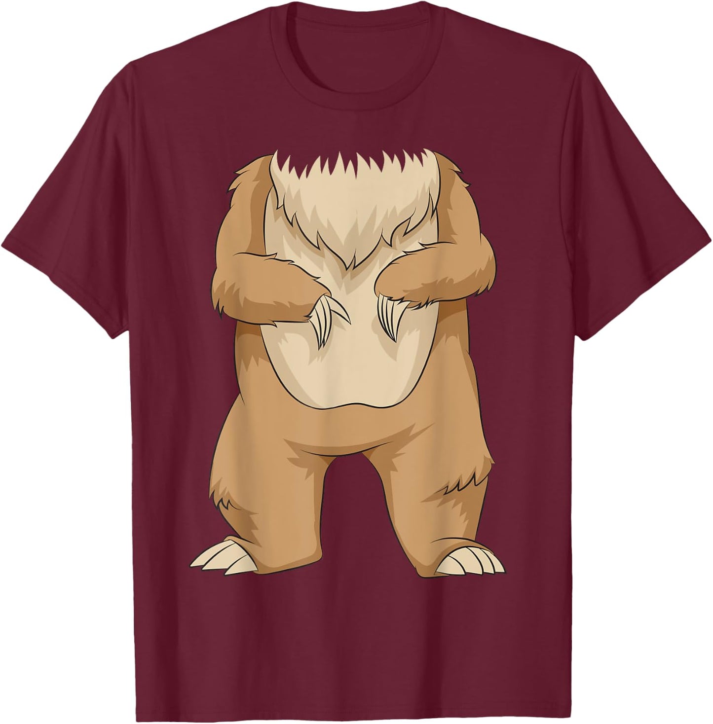 Cool Headless Bear | Funny Lazy DIY Halloween Costume Gift T-Shirt - T-Shirt | Maroon