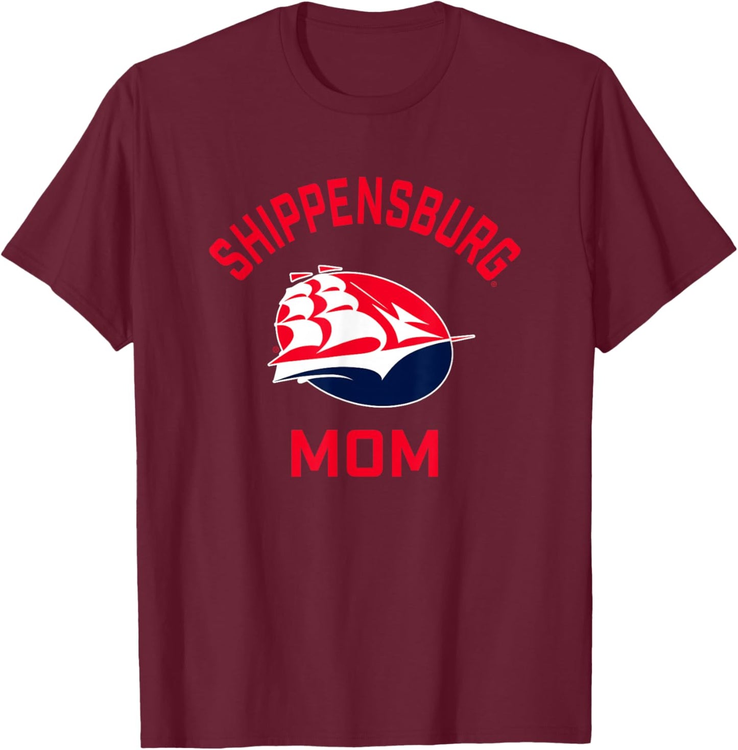 Shippensburg University Raiders Arched Mom T-Shirt - T-Shirt | Maroon