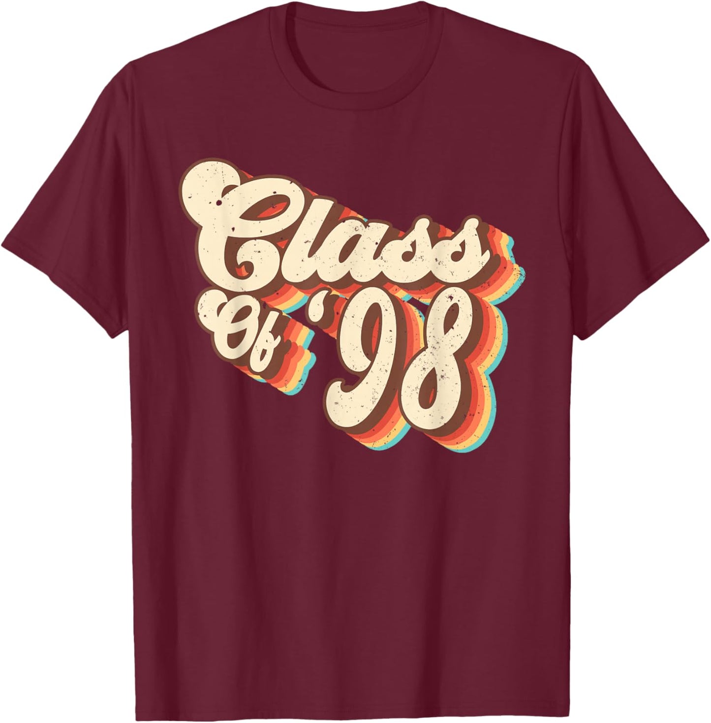 1998 Class Reunion Retro Class Of 98 High School Graduation T-Shirt - T-Shirt | Maroon