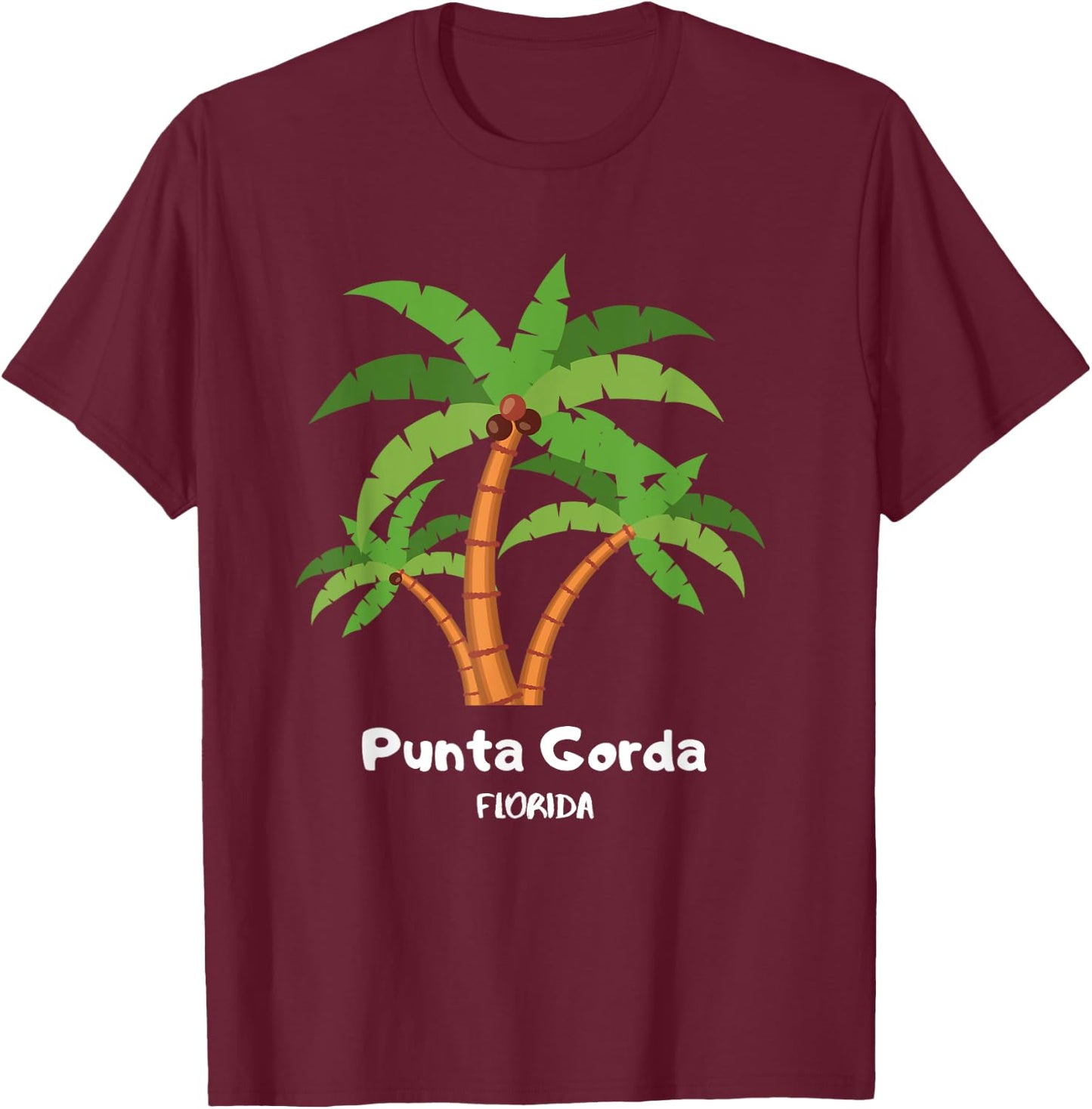 Punta Gorda Florida Shirts T-Shirt - T-Shirt | Maroon