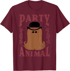 Addams Family Cousin It Party Animal Portrait Small T-Shirt - T-Shirt | Maroon