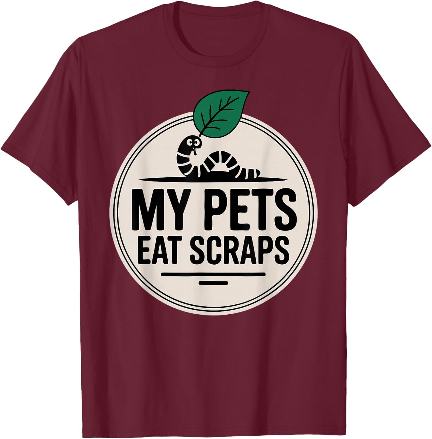 Funny Worm Composter Vermicomposting Earthworms T-Shirt - T-Shirt | Maroon
