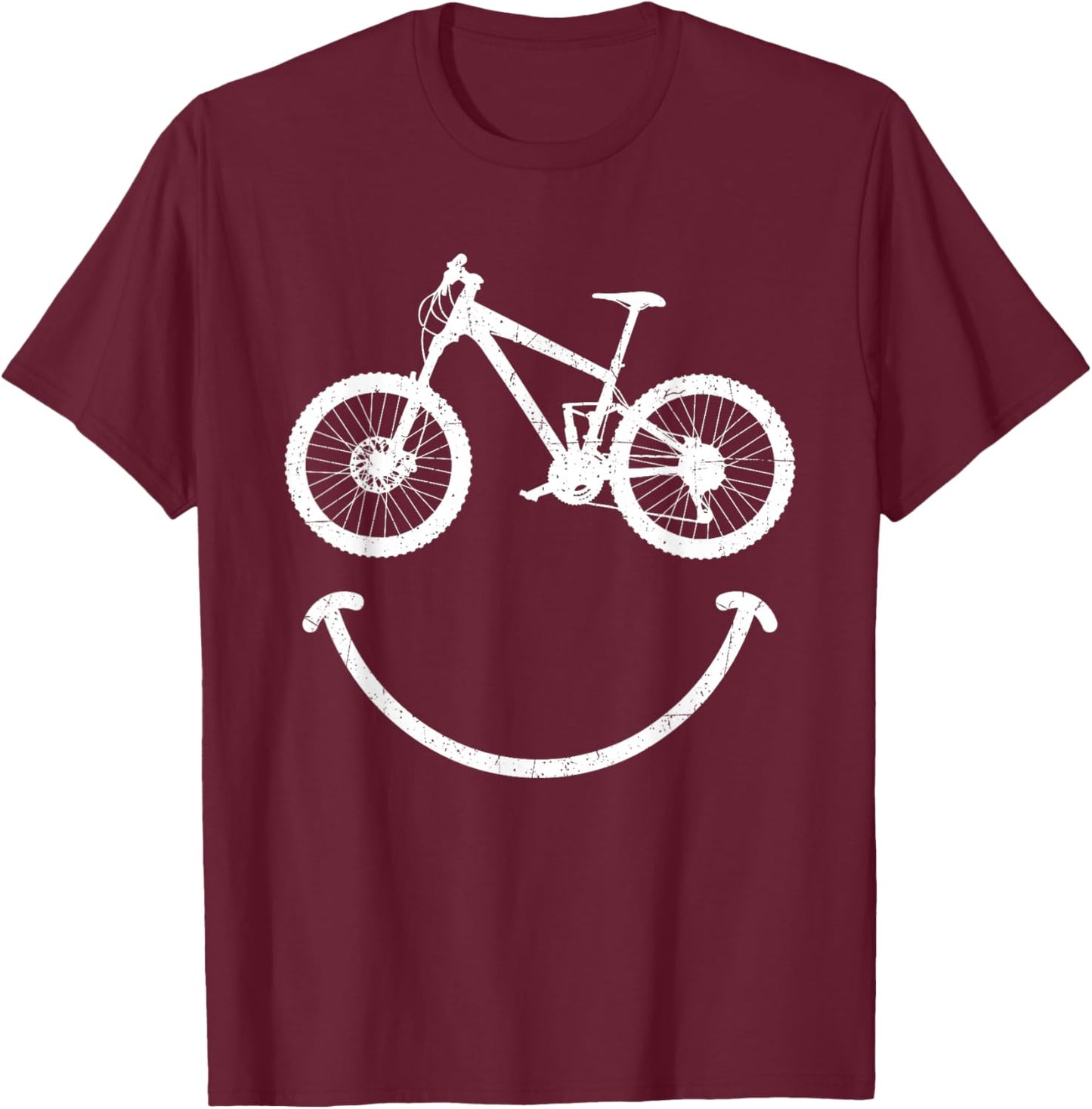 Mountain Biking - Bicycle Rider Cyclist Cycling Trail Riding T-Shirt - T-Shirt | Maroon