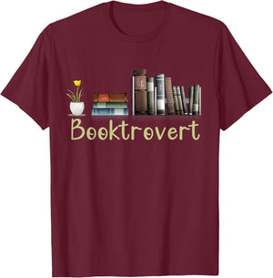 Booktrovert T-Shirt - T-Shirt | Maroon