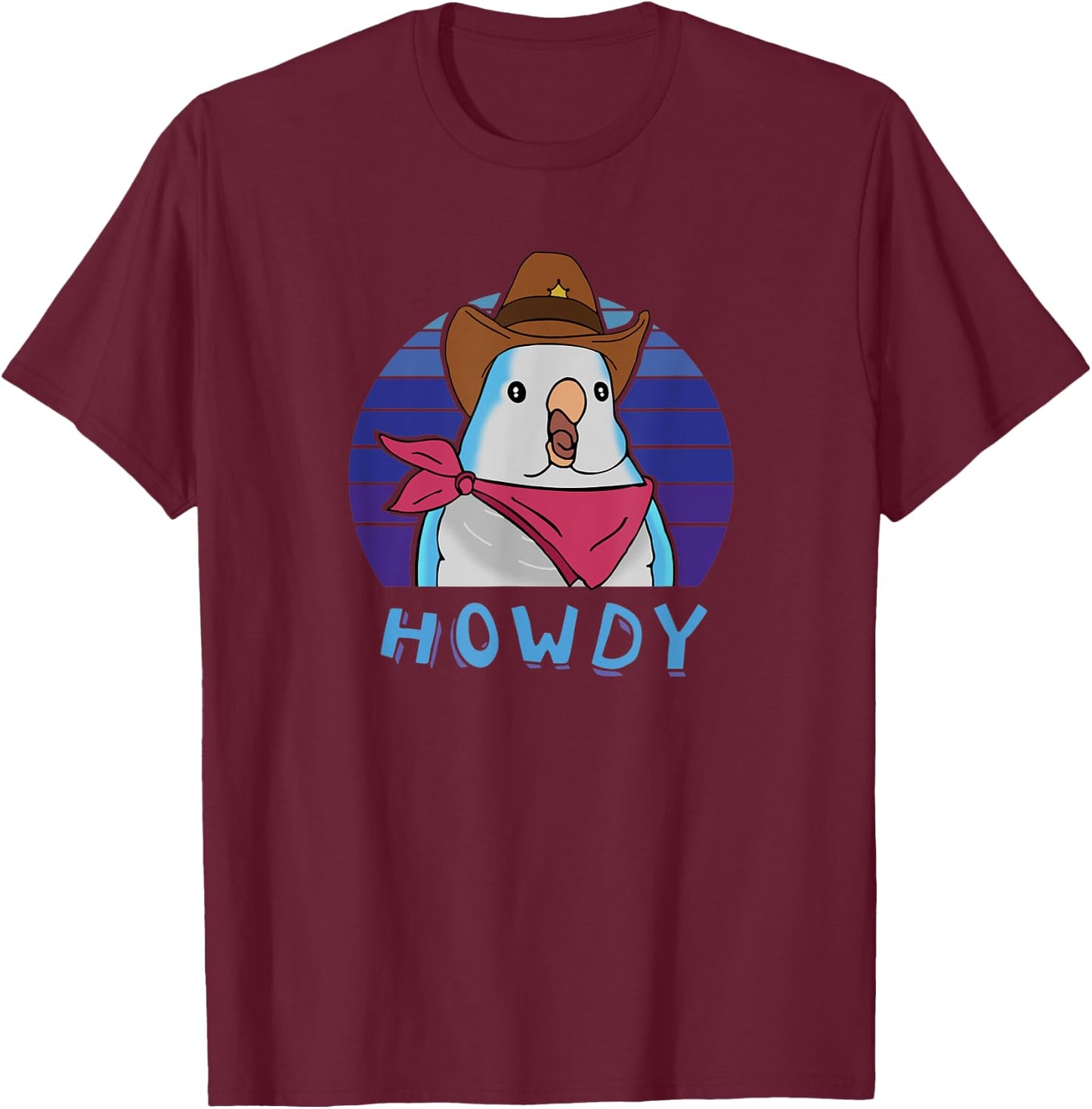 Aesthetic Howdy Funny Cute Blue Quaker Parrot Monk Parakeet T-Shirt - T-Shirt | Maroon