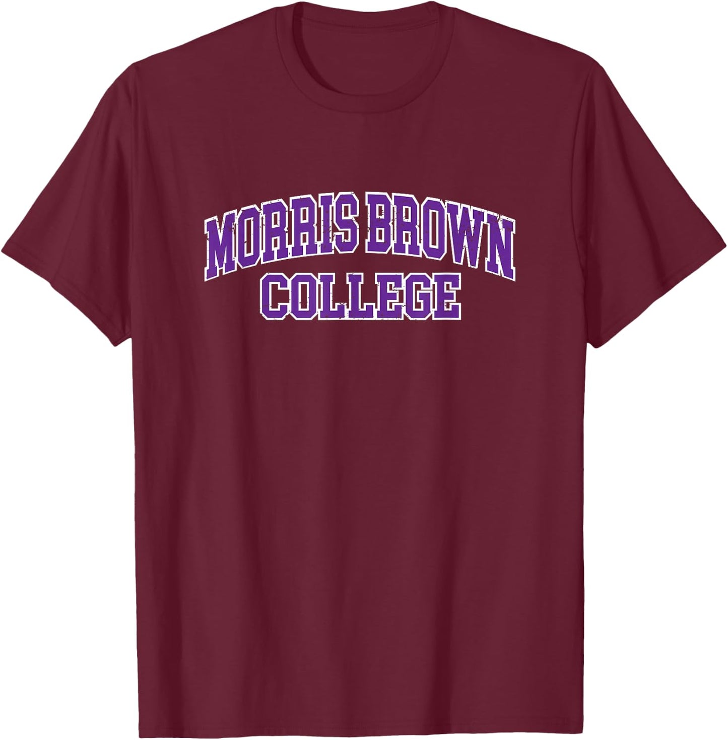 Morris Brown College Arch Design Vintage Women T-Shirt - T-Shirt | Maroon