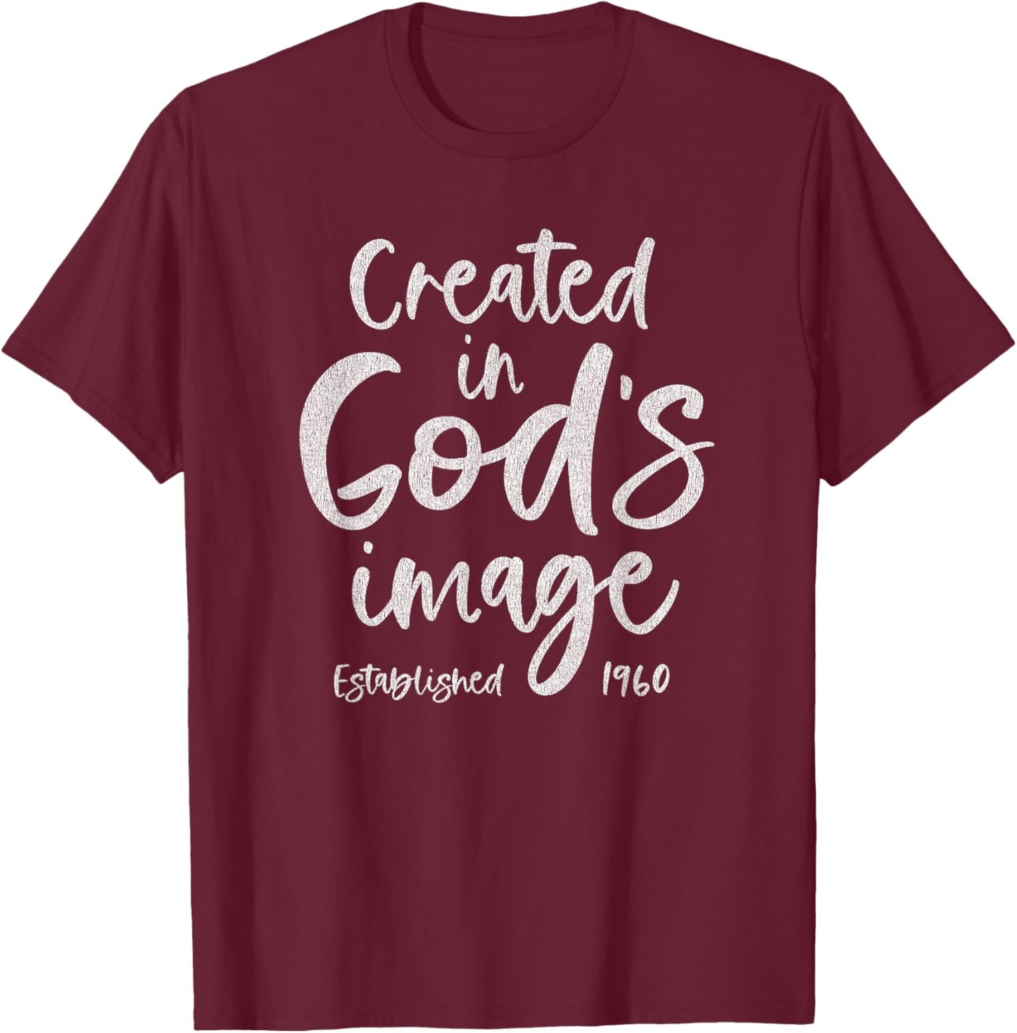 65 Year Old Christian Jesus and God 65th Birthday T-Shirt - T-Shirt | Maroon