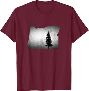 Oregon State Tree Pacific Northwest T-Shirt - T-Shirt | Maroon