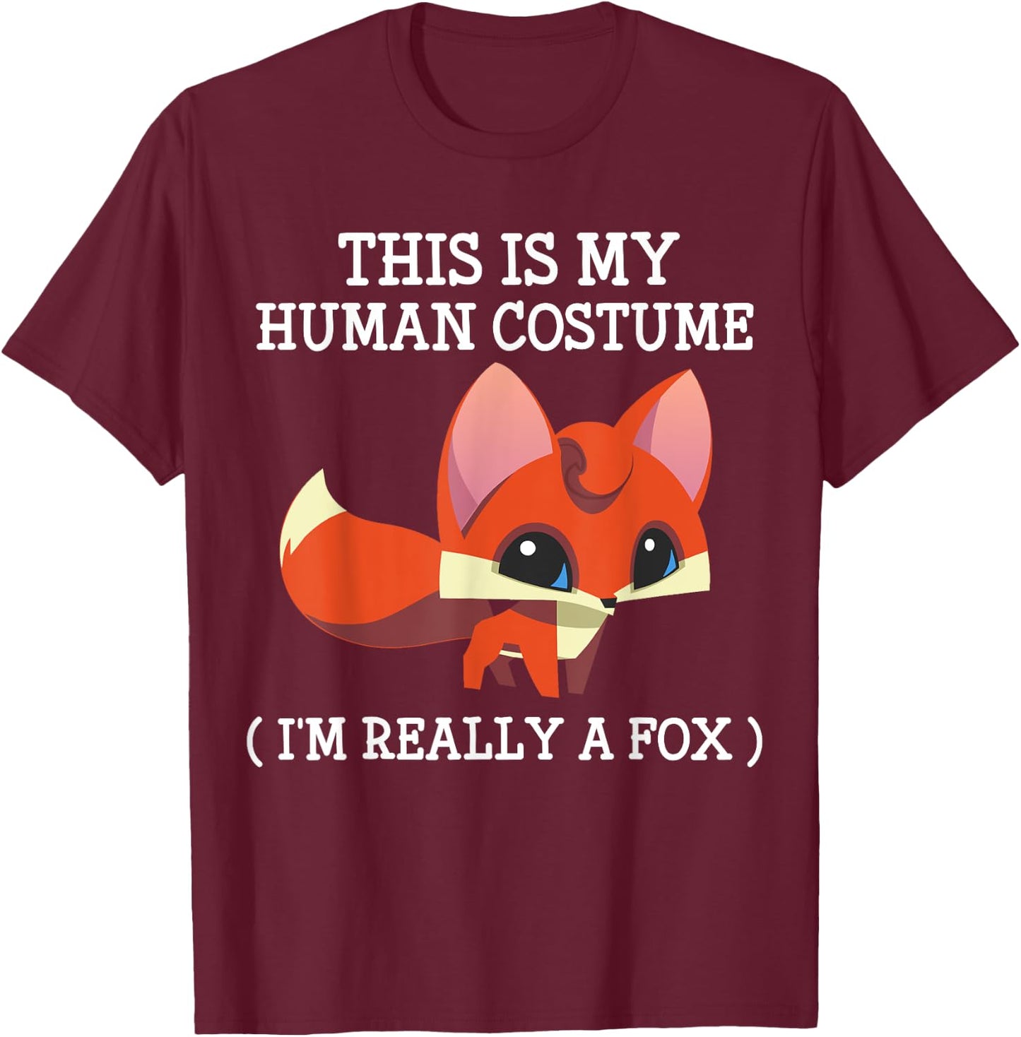 Fox Halloween Costume Cute boy boys men Kids Youth T-Shirt - T-Shirt | Maroon
