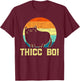 Thicc Boi Chonk Cat Meme Fat Kitty Kitten Lover Overweight Men Women T-Shirt - T-Shirt | Maroon