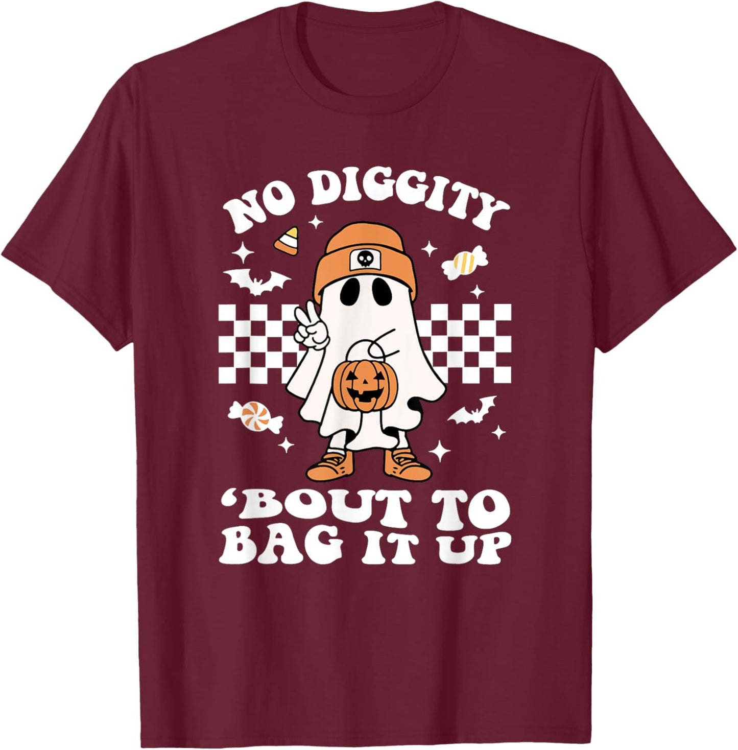 No Diggity 'Bout To Bag It Up T-Shirt - T-Shirt | Maroon