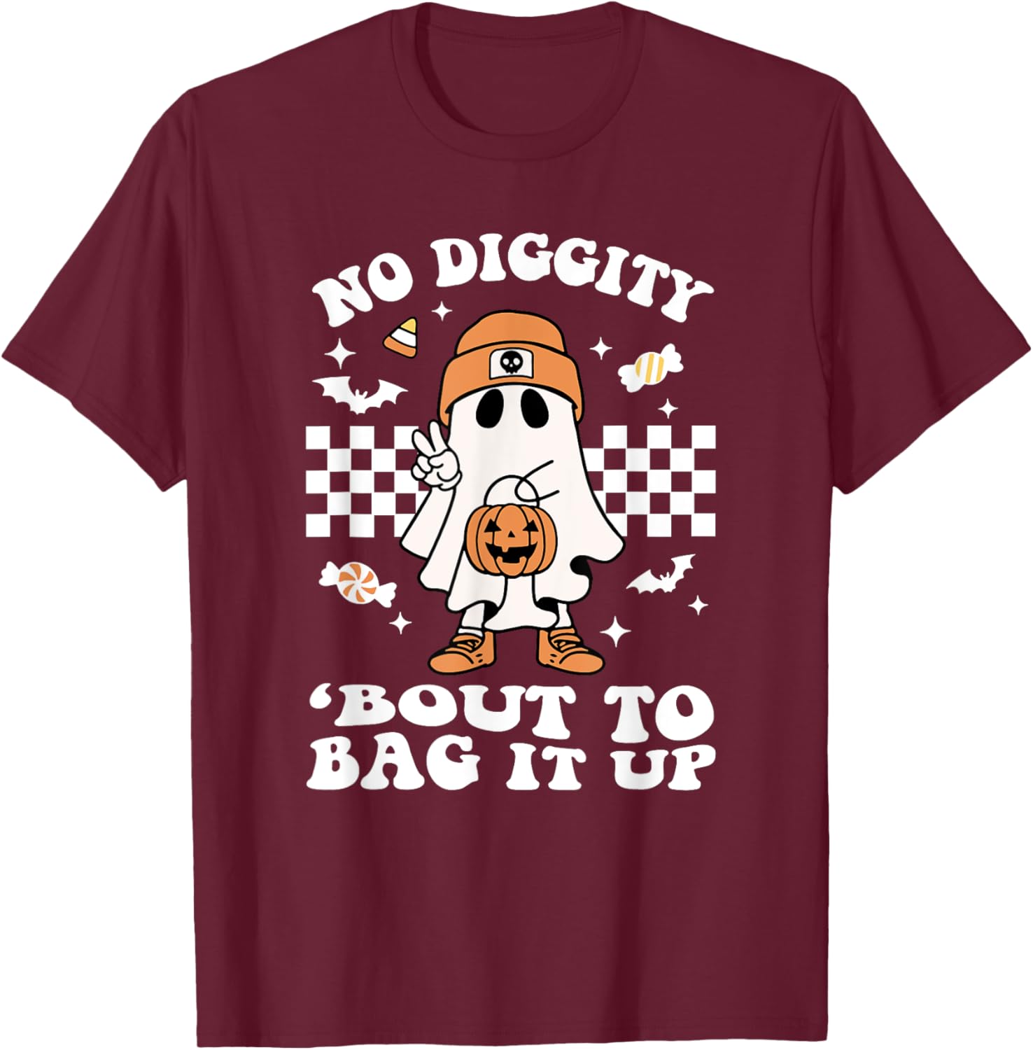 No Diggity 'Bout To Bag It Up T-Shirt - T-Shirt | Maroon