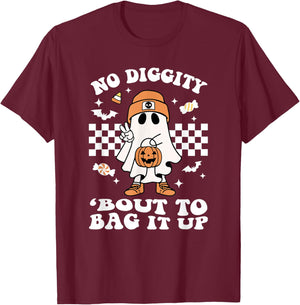 No Diggity 'Bout To Bag It Up T-Shirt - T-Shirt | Maroon