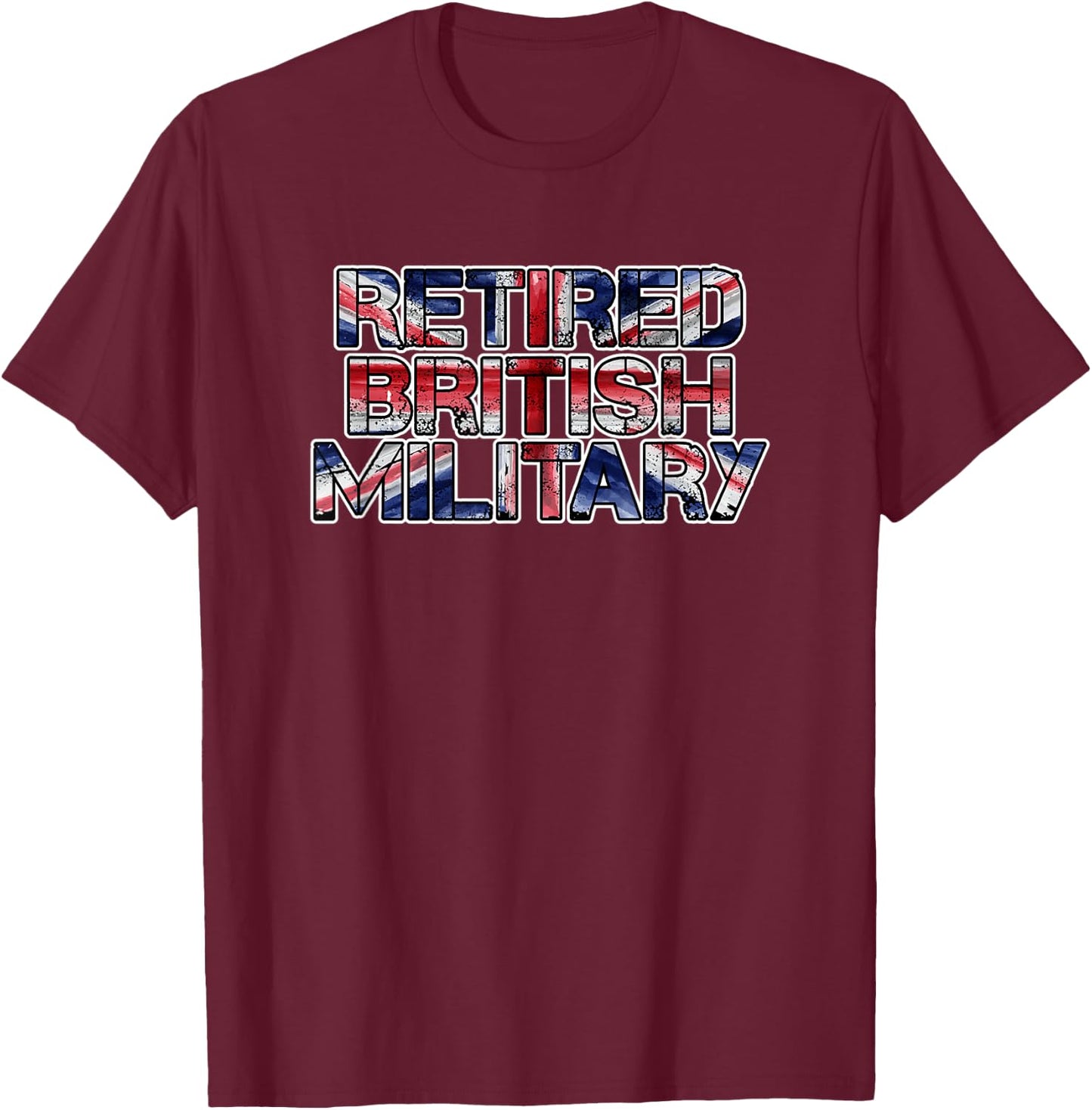 Retired British Military T-Shirt - T-Shirt | Maroon