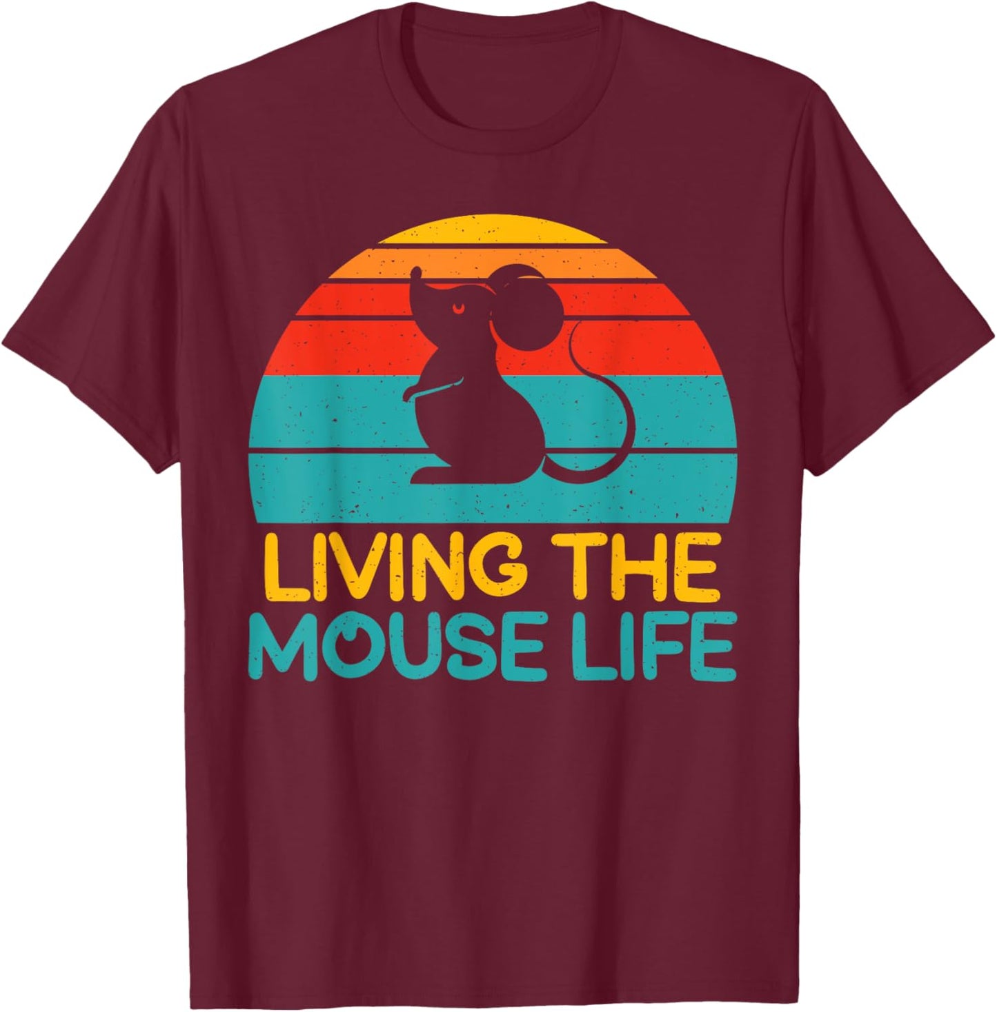 Living the Mouse Life Mouse T-Shirt - T-Shirt | Maroon