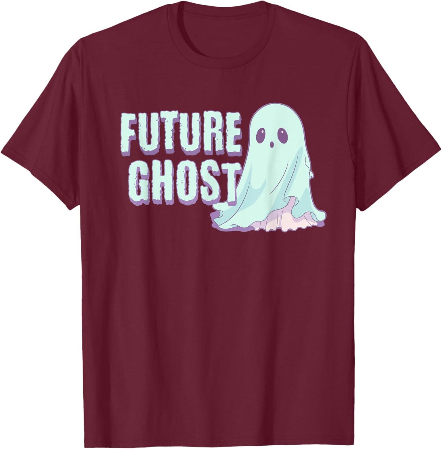 Future Ghost Pastel Goth Kawaii Creepy Cute Weird Aesthetic T-Shirt - T-Shirt | Maroon