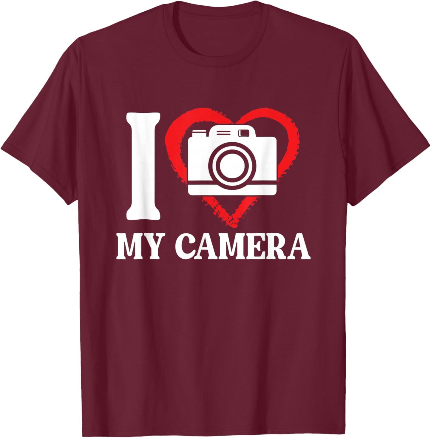 I Love My Camera | Photography | Photographer T-Shirt - T-Shirt | Maroon
