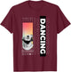 Dancing Greek Statue Ancient Mythology Pose Sculpture T-Shirt - T-Shirt | Maroon