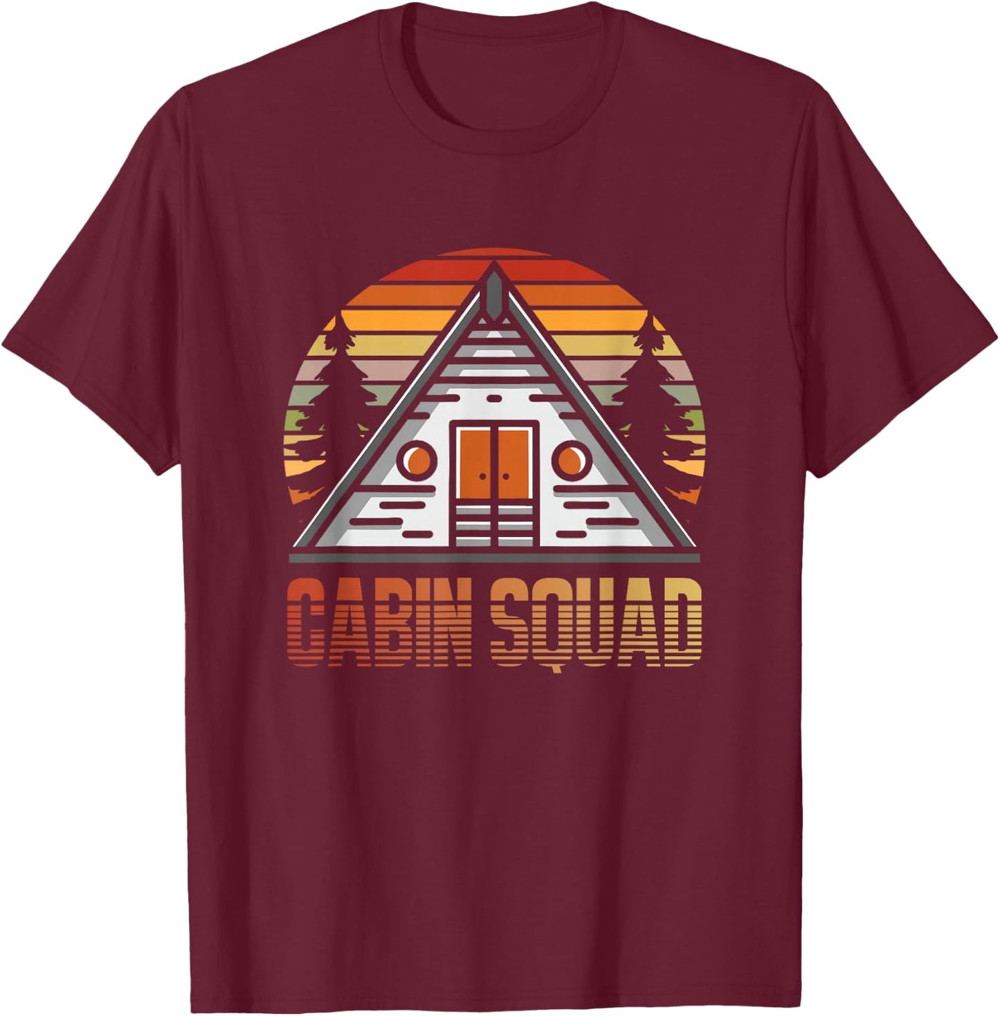 Cabin Lover | Getaway | Cabin Trip | Cabin Squad T-Shirt - T-Shirt | Maroon